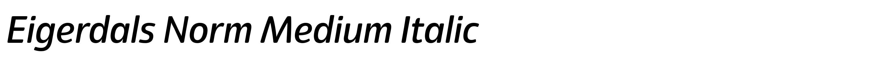 Eigerdals Norm Medium Italic